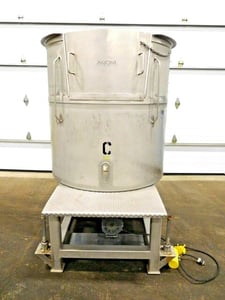 200 gallon Highland bottom agitated feeder tank, Stainless Steel, 44-1/2" inside diameter, 48" inside height