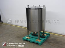 500 gallon 304 Stainless Steel, single wall tank, 50" ID x 66" deep with a 60" straight wall, 1/2 flip up