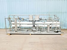 Phoenix Vessels reverse osmosis system, 4 membrane, 600 psi, 45°C, (2) Grundfos 53 GPM pumps