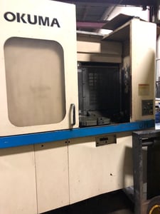 Okuma #MX-40HA, horizontal machining center, 22" X, 24" Y, 22" Z, 60 automatic tool changer, 12000 RPM, Cat