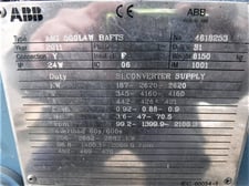 3500 HP 1800 RPM ABB, Frame 500L4W, WPFVBB, 4160 Volts, New Surplus