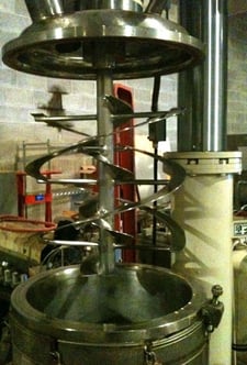 Ross #HSM-40, 40 gallon, double helical mixer, vacuum jacketed, pressure rates, 800000 CP