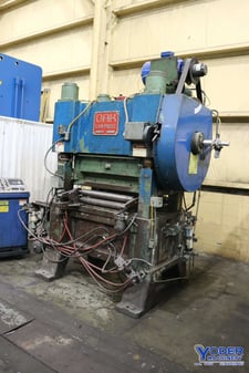 100 Ton, Oak Lam press, 1" stroke, 12" Shut Height, 108-320 SPM, control console, 15 HP, #72668
