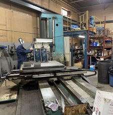 4" Tos #W100A Varnsdorf, 63" X, 44" Y, 49" Z, 35" W, 71-1120 RPM, ISO 50 taper, 49" x49" table, facing head