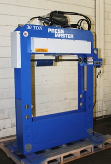 30 Ton, Press Master #HFP-30MWH, 12" stroke, 5" bore, powered movable work head, #154121