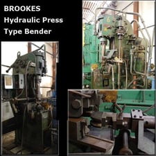 Brookes, hydraulic press tube bender, 10" stroke, electrical panel, hydraulic tank, 9 position bend, S/N
