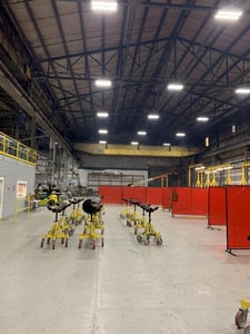 40/10 Ton, P & h double girder overhead bridge crane, 76' 6" span, 1968 (2 available)