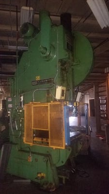 150 Ton, Clearing #150-P-701-OBI, OBI press, 6" stroke, 5" adjustment, air clutch, 33" x 50" bed, 35 SPM