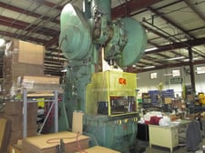 250 Ton, Niagara #M250, OBI press, 8" stroke, 22-1/2" Shut Height, 6" powered adjustment, 58" x 35" bed, 35