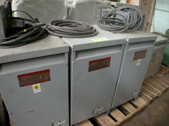 37.5 KVA General Electric #9T23B2033, (3) Interconnected transformers