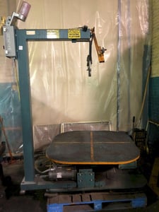 Rotating Uncoiler Table, 48" capacity, 6' table height, 110 V. Baldor motor