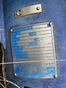 535 GPM @ 230' TDH, Bingham, 3x4x9 CVA, 3560 RPM