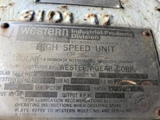 1400 HP @ 22300 RPM, Western #3101, 4.45 ratio, 5998 RPM out, 1.5 service factor