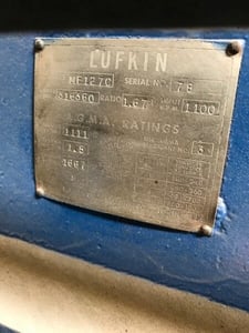 1111 HP @ 1100 RPM, Lufkin #MF127C, 1.67 :1 ratio, 1.5 service factor, #538