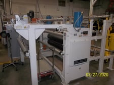 Black Brother #RPP-875, Rotary Lamnating Press, 68" wide, edge Gguide for rewind roll, less than 100 hours of