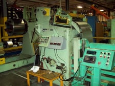 7000 lb. Perfecto, coil reel & straightener comb, 24" W x .065" stock, 60" OD, 20"-24" ID