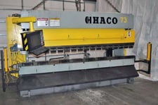 165 Ton, Haco #PPS165-12, hydraulic, 12' overall, 122" between housing, 6" stroke, 10" throat, 3-Axis CNC