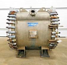 Image for 1240 sq.ft., Spiral Heat Exchanger, Alfa-Laval, 316L Stainless Steel, Carbon Steel heads, 130 psi @ 200 F, 1993