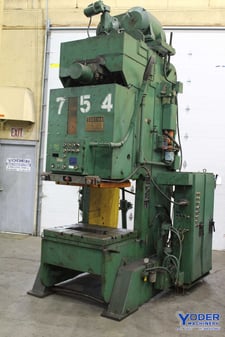 75 Ton, Wean #G-75-1, OBI press, 8" stroke, 30" Shut Height, air clutch & brake, 40-80 SPM, 15 HP, dual palm