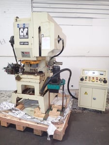 20 Ton, Chin Fong #CAF-20H, gap frame press, 1.18" stroke, 7.67" Shut Height, 1.96"ram adj., 2006
