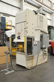 150 Ton, Pacific #1500OBS, hydraulic press former, 49-1/2" x 27-5/8" bed, tonnage control, flush floor