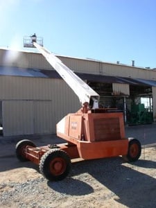 500 lb. Snorkel #TB-A80RD, aerial boom lift, diesel, 6'8" arm lift, 30" x 92" platform