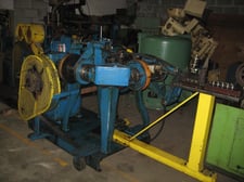 Baird #1, fourslide press, 3/32" wire diameter, 3/4" flat stock, 6" feed length, 14 roll 2 plane wire