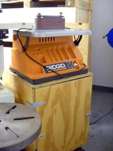 10" Ridgid #EB44241, Oscillating Edge Belt Sander, 4" x 24" belt, tilting table, S/N X065167102