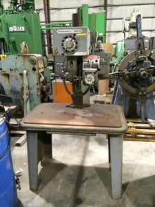 8" Delta Rockwell #17-600, table type drill, 36" x 17-1/4" table, 1 HP, 230/460 V.
