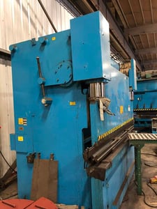 Image for 250 Ton, Wysong #MTH250-120, press brake, 10' overall, 102" between housing, 10" str, 10" thrt, 19" open height, 9" closed height, 20 HP, electric foot trip, floor standing
