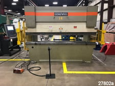 120 Ton, Donewell #H120-3000, CNC press brake, 10' overall, 100" between housing, 5-3/4" stroke, 9.75"