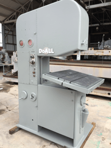 26" DoAll #2612, vertical band saw, power feed table