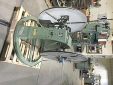 300 lb. PA Industries #DSRA300S, double motorized uncoiler, 4" width, 36" outside dimensions, 6"-17" ID