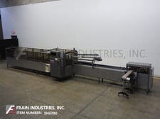 Tisma #TCH-600L, automatic, continuous motion, horizontal, hot melt glue cartoner, 50-250 cartons per minute