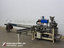 Clybourn #AH8, automatic, vertical, (8) pocket, volumetric, continuous motion, hot melt glue cartoner, 50-200