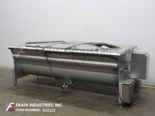 100 cu.ft. Blentech #SH-180A, 304 Stainless Steel, ribbon mixer, FLIP under power COVERS