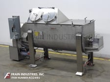 44 cu.ft. Stainless Steel, double ribbon mixer, (2) 17" OD product ports with covers