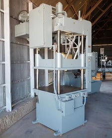 Image for 50 Ton, Dake #27-153, 4-post hydraulic down acting press, 24" stroke, 24" daylight, 41" x 41" bed