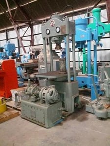75 Ton, HPM, 4-post hydraulic press, 9" stroke, 25" daylight, 48" LR x 29" front back bed, S/N 41-240
