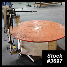 5000 lb. Intek Automation Contros pallet type horizontal uncoiler, 6" width, 52" outside dimension, #3697