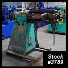 6000 lb. Littell #60-24, single uncoiler w/straightener, 24" width, 60" outside dimensions, 16"-20" ID, #3789