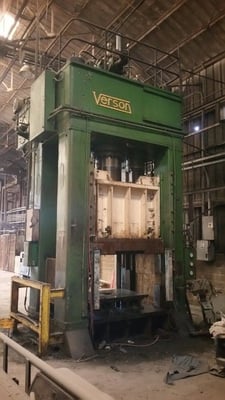 1050 Ton, Verson #1050-HD2D-78-4T, double acting hydraulic press, 42" stroke, 48" daylight