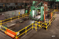 78" x 420" Ingersoll double housed CNC planer type mill, bed, 6-600 RPM, 8' btwn columns, 7' U/R, S/N #23893