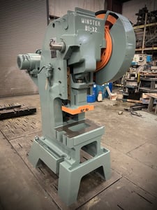 32 Ton, Minster #B1, gap, OBI, 3" stroke, 10" Shut Height, 24" x15"bed, 175-350 SPM, 1968
