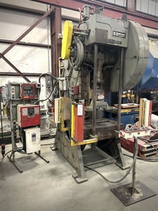 80 Ton, South Bend Johnson #80FW-AC, 4" stroke, 15" Shut Height, 36" x24" bed, 87-175 SPM, 1981