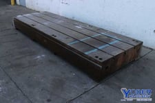 144" x 48" x 12-1/2", T-slotted floor plate, 3 T-slots, leveling holes on top, #73254