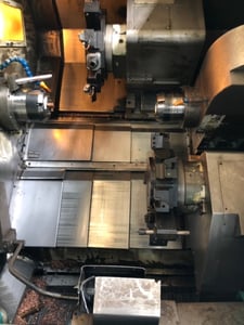 Doosan Daewoo #Z340SM, Fanuc 18iTB, 5-Axis, twin spindle, 26" swing, 25" lgth, 22 HP, 5000 RPM, live tooling