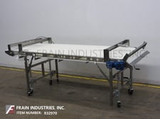 49" wide x 11' long, Span Tech #ST, Stainless Steel table top conveyor, Flexlink style belt has an infeed &