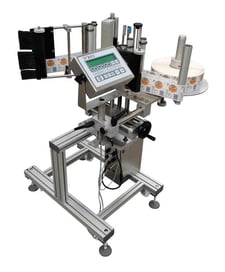 Tronics #S1000TPAC, pressure sensitive, modular design, roll up to conveyor, spot or wrap labeler, with