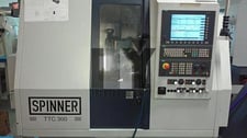 Spinner #TTC300-52, CNC lathe, 2-spindle, Siemens 840DE Ctrrl, 12/16 position turret, 2012